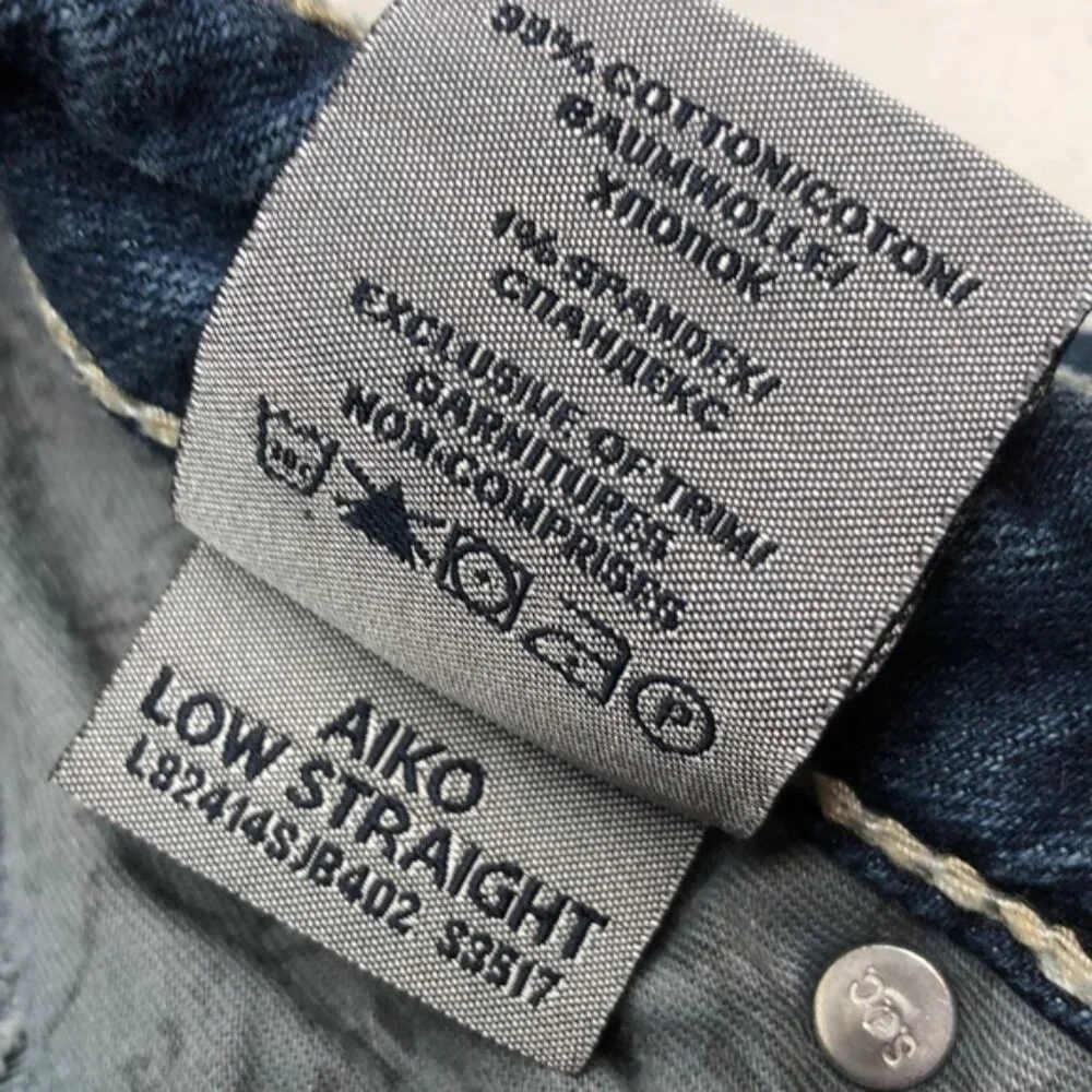 SILVER AIKO LOW STRAIGHT JEANS 26x32 ⭐️